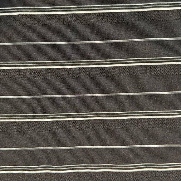 PGA Tour Black White Striped Short Sleeve Polo‎ Shirt Size Large - Picture 4 of 5